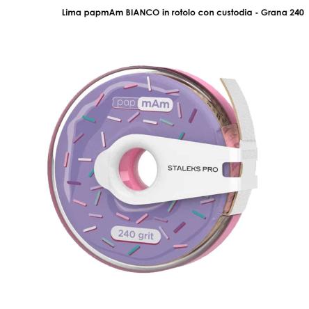 Staleks nastro di ricambio papmam expert in una bobina di plastica staleks pro, grana 240