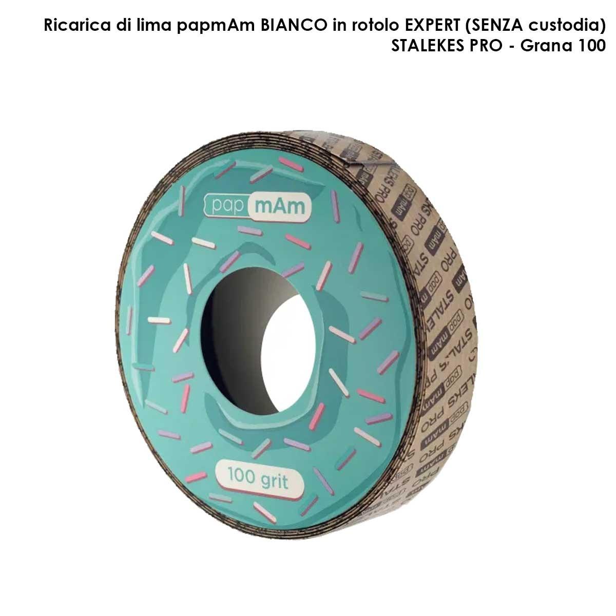 Staleks nastro di ricambio papmam expert per bobina in plastica staleks pro, grana 100