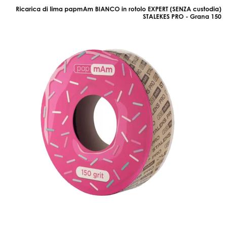 Staleks nastro di ricambio papmam expert per bobina in plastica staleks pro, grana 150