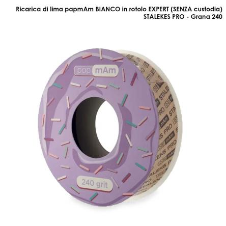 Staleks nastro di ricambio papmam expert per bobina in plastica staleks pro, grana 240
