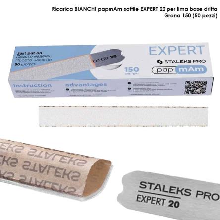 Staleks file di ricambio papmam per lima dritta expert 22, grana 150 (50 pz.)