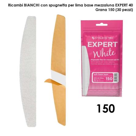 Staleks ricambi per lima mezzaluna, base morbida expert 40, grana 150 (30 pz.)