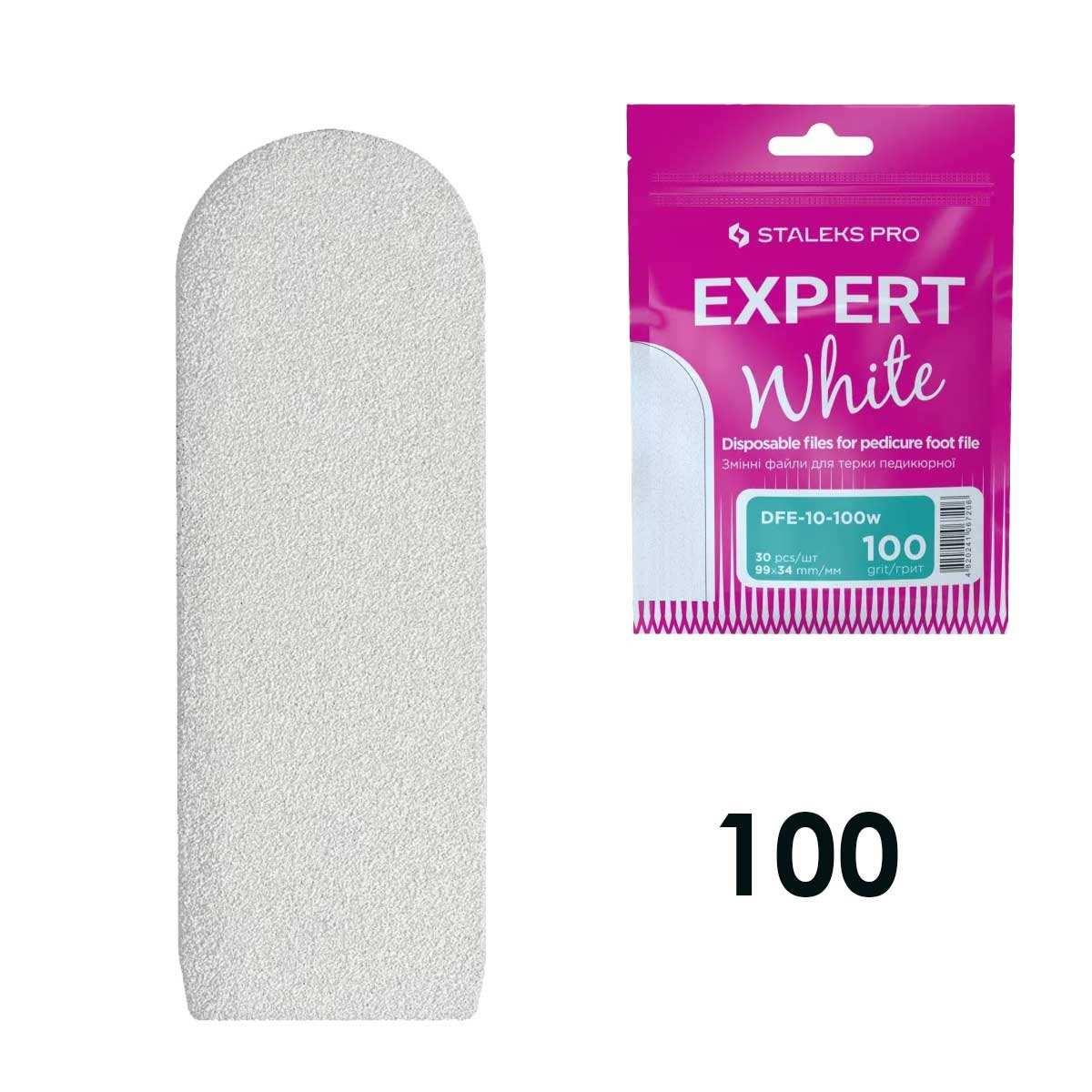 Staleks ricambi per staleks raspa per pedicure expert 10, grana 100 (30 pz.), colore bianco