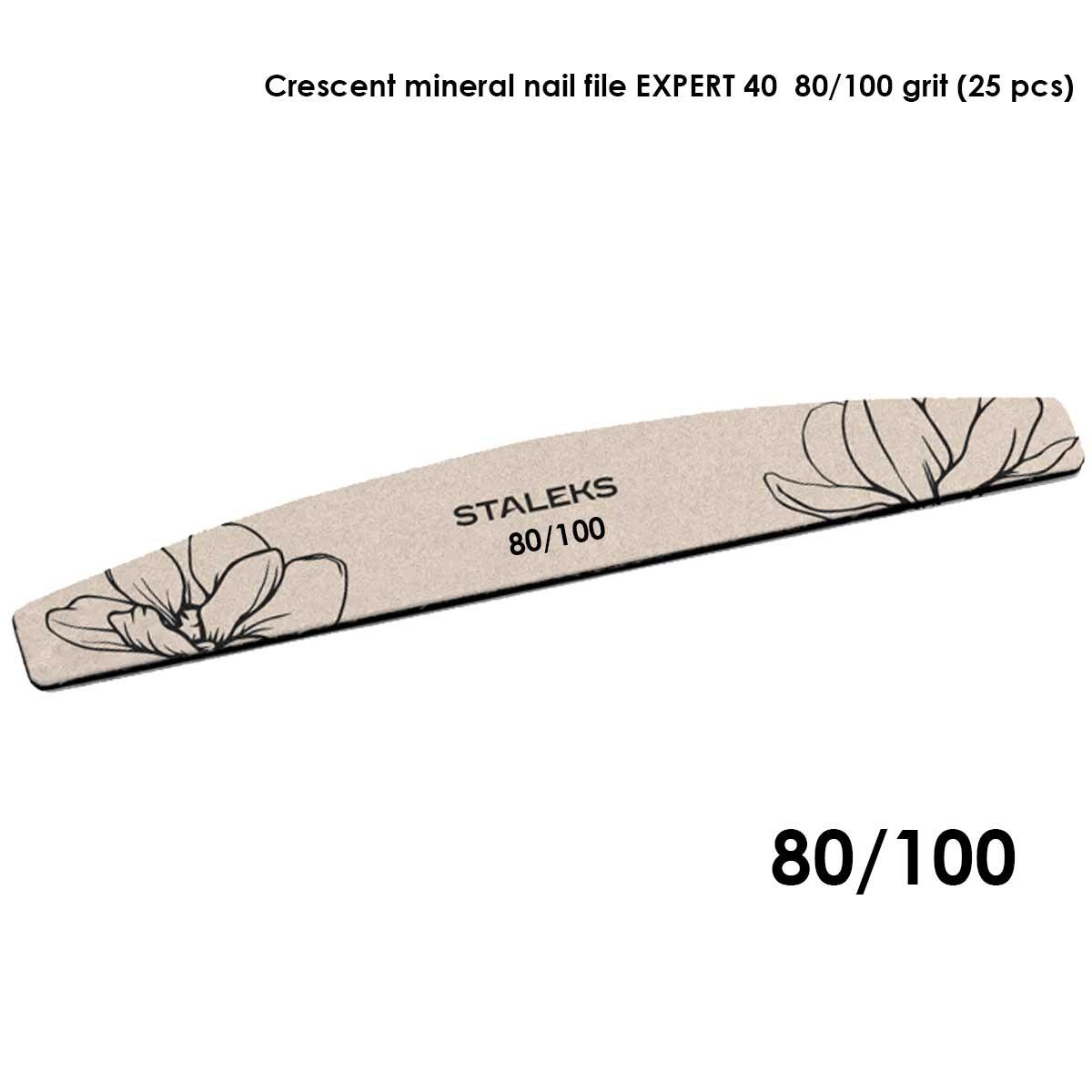Staleks lima minerale a forma di mezzaluna expert 40 grana 80/100 (25 pz)