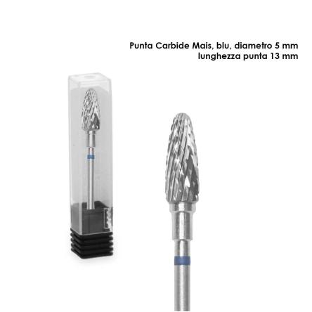 Staleks punta diamantat in carburo panocchia, colore blu, diametro 5 mm / lunghezza 13 mm