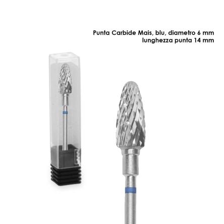 Staleks punta in carburo per mancini panocchia, colore blu, diametro 6 mm / lunghezza 14 mm
