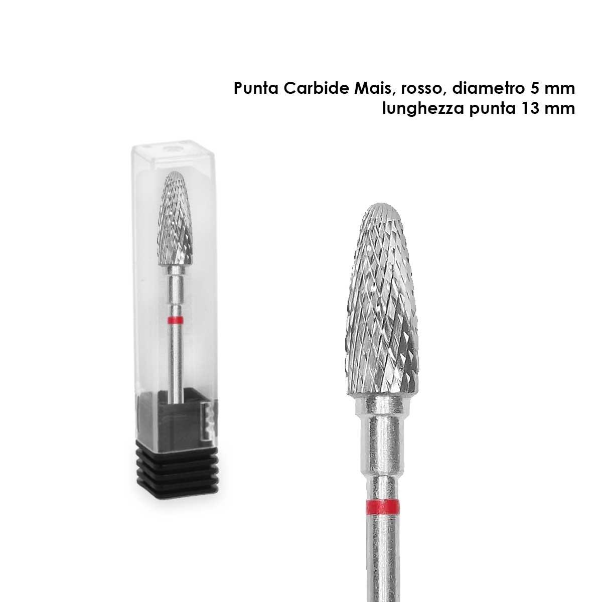 Staleks punta in carburo panocchia, colore rosso, diametro 5 mm / lunghezza 13 mm