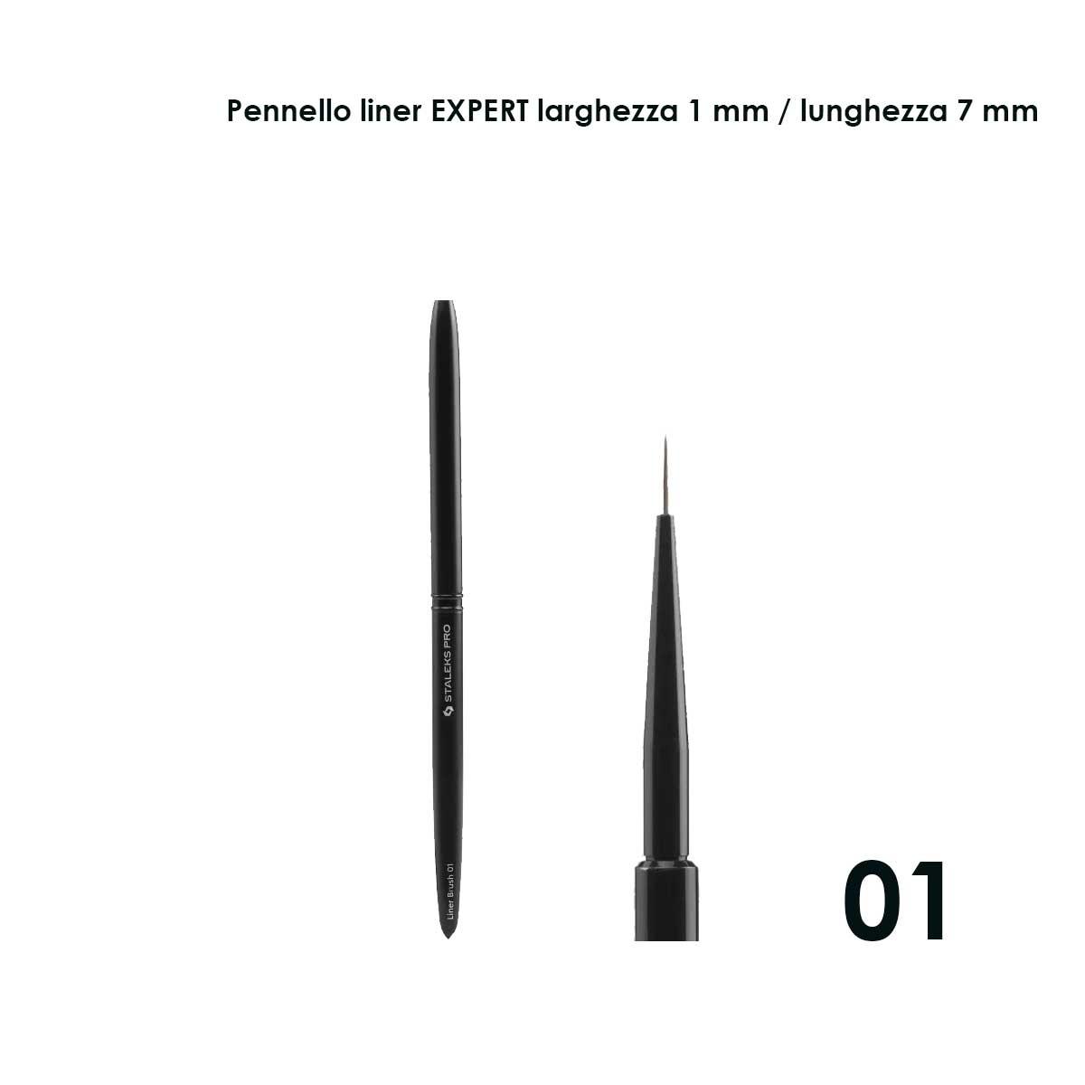 Staleks pennello liner expert, larghezza 1 mm / lunghezza setole 7 mm