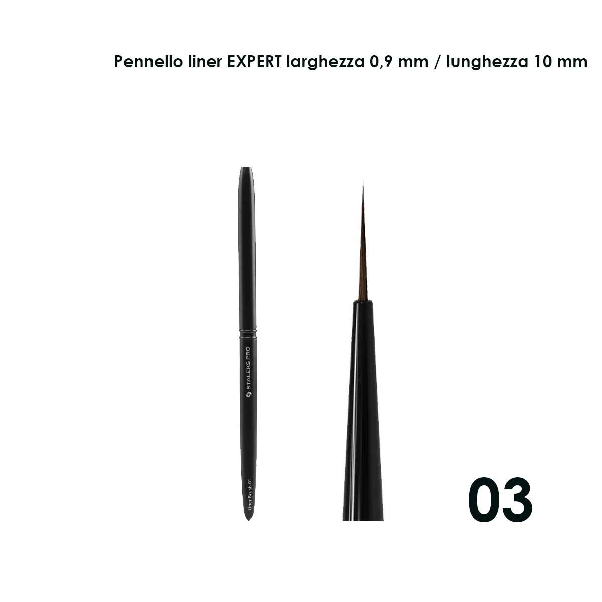 Staleks pennello liner expert, larghezza 0,9 mm / lunghezza setole 10 mm