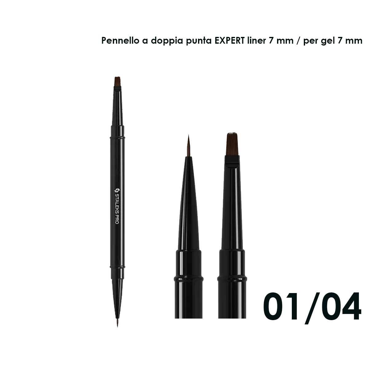 Staleks pennello doppio expert, liner 7 mm / per gel 7 mm