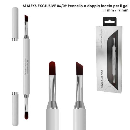Staleks pennello doppio exclusive, per gel 11 mm / per gel 9 mm