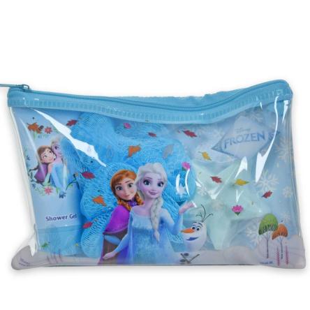 Frozen beauty case gel doccia 35 ml + spugna + bath bomb
