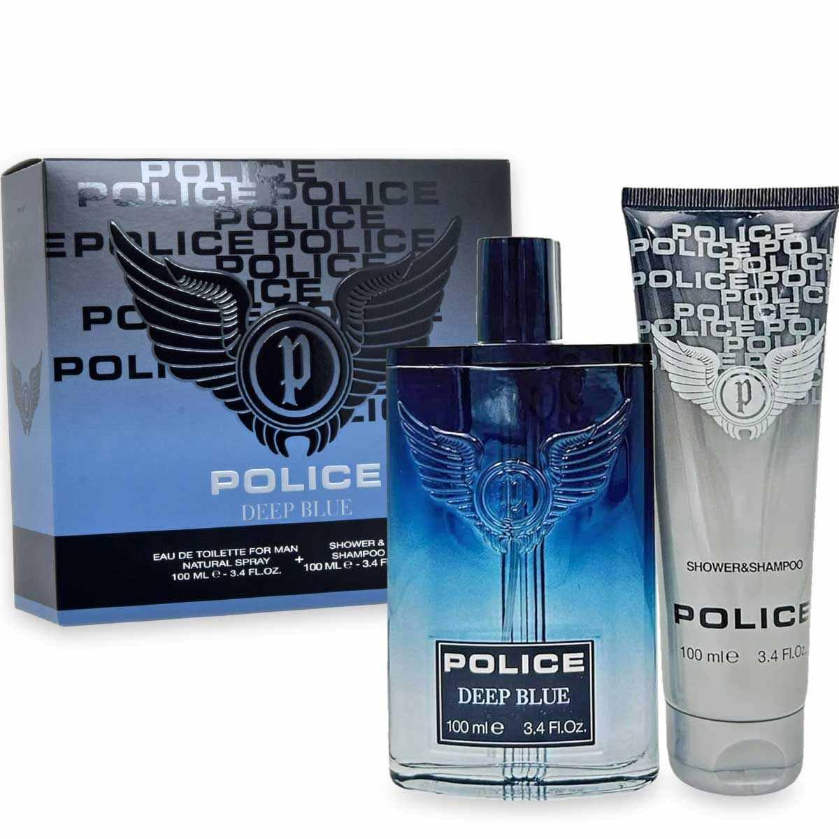 Police deep blue for man gift set edtv 100 ml + shower&shampoo 100 ml