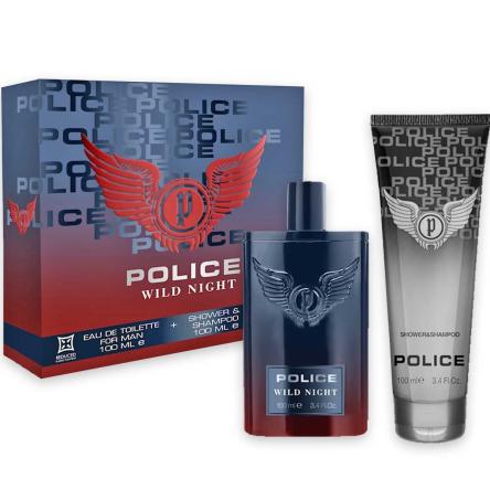 Police wild night for man gift set edtv 100ml + original shower & shampoo 100 ml