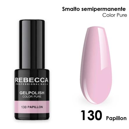 Rebecca gel polish soak off color pure 5 ml  smalto semipermanente n.130