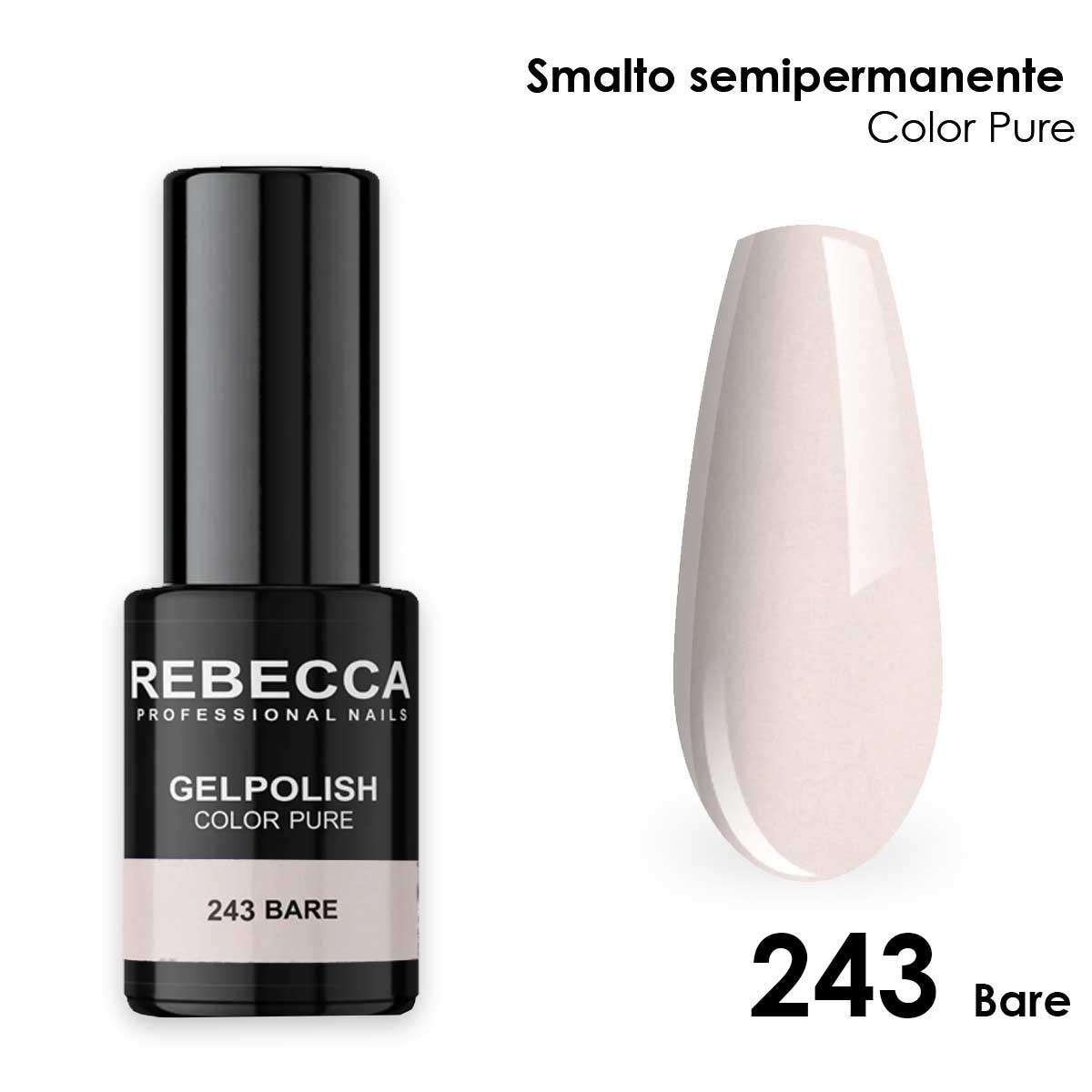 Rebecca gel polish soak off color pure 5 ml  smalto semipermanente n.243