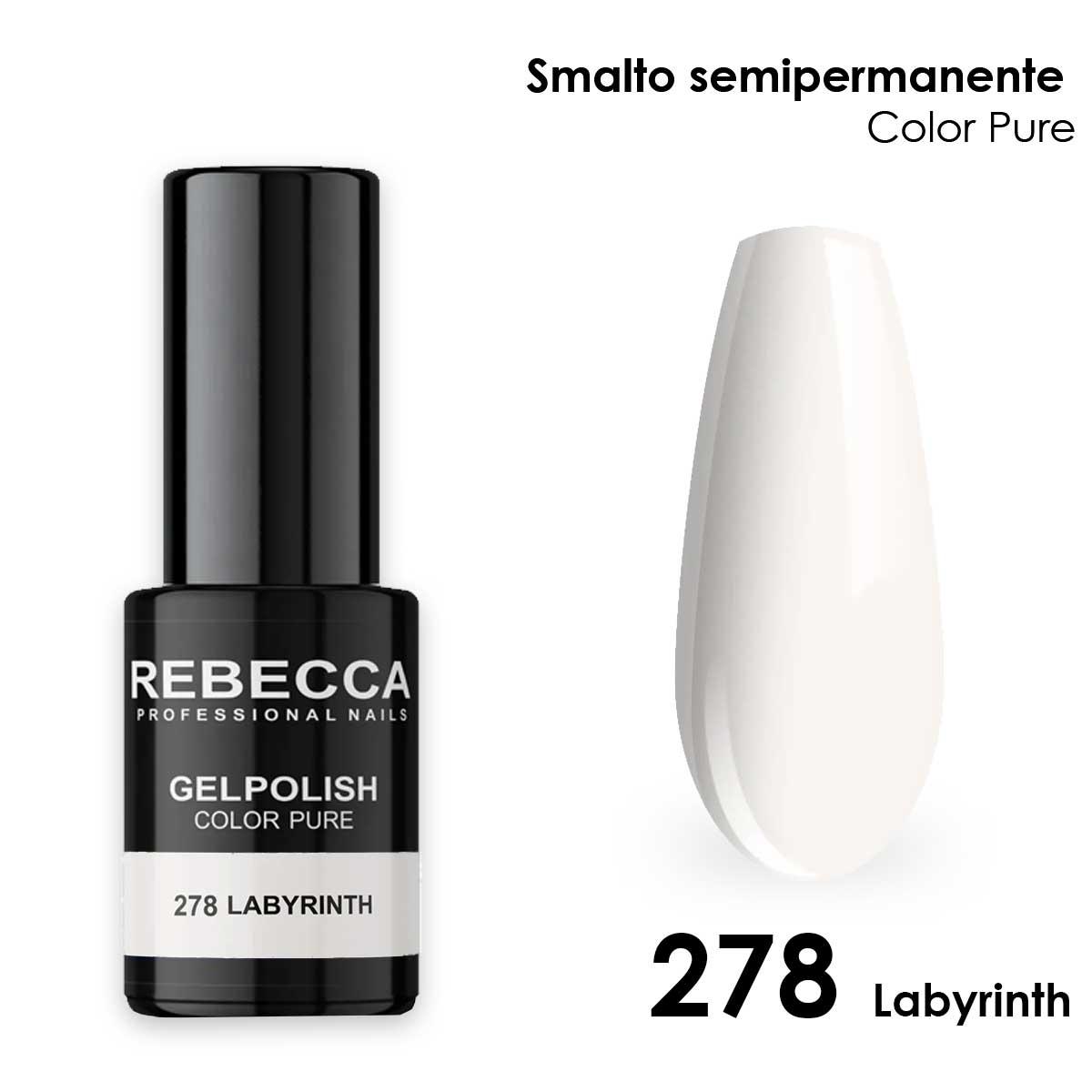 Rebecca gel polish soak off color pure 5 ml  smalto semipermanente n.278