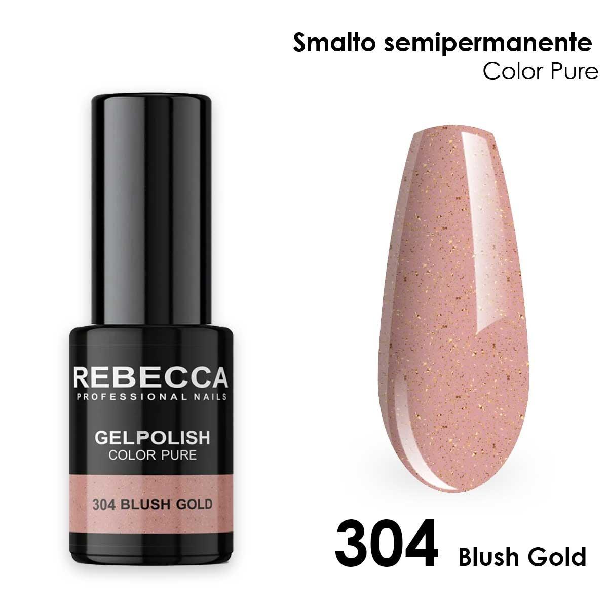 Rebecca gel polish soak off color pure 5 ml  smalto semipermanente n.304