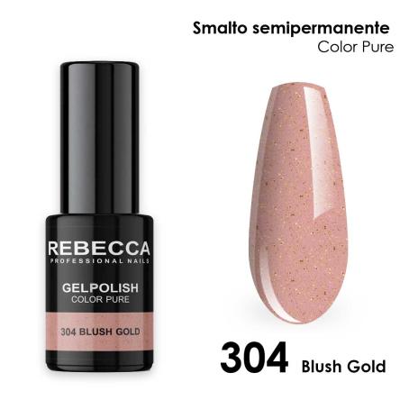 Rebecca gel polish soak off color pure 5 ml  smalto semipermanente n.304