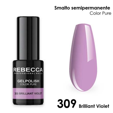 Rebecca gel polish soak off color pure 5 ml  smalto semipermanente n.309