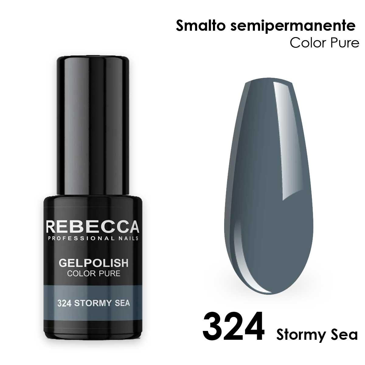 Rebecca gel polish soak off color pure 5 ml  smalto semipermanente n.324