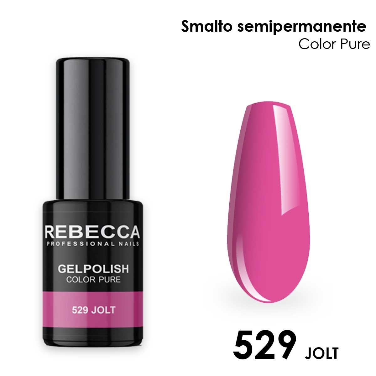 Rebecca gel polish soak off color pure 5 ml  smalto semipermanente n.529
