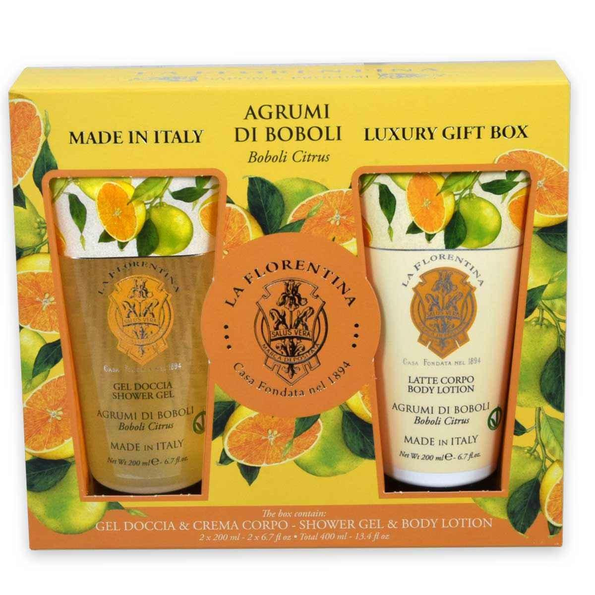 La florentina gift set agrumi gel doccia 200 ml + latte corpo  200 ml