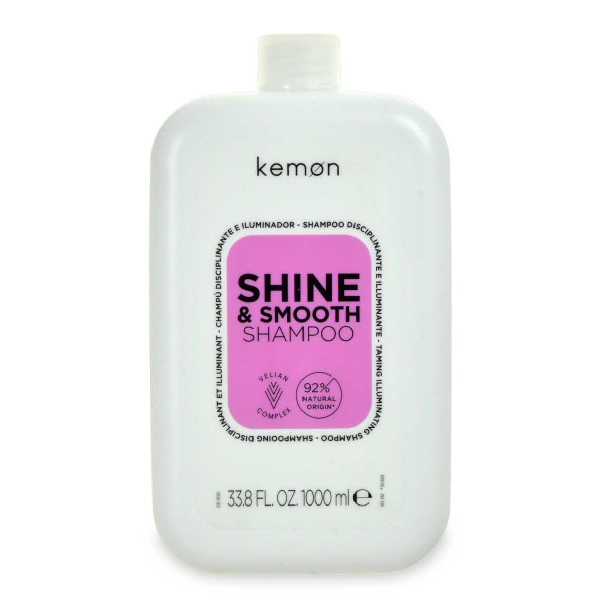 Kemon care shine & smooth shampoo 1000 ml disciplinante illuminante