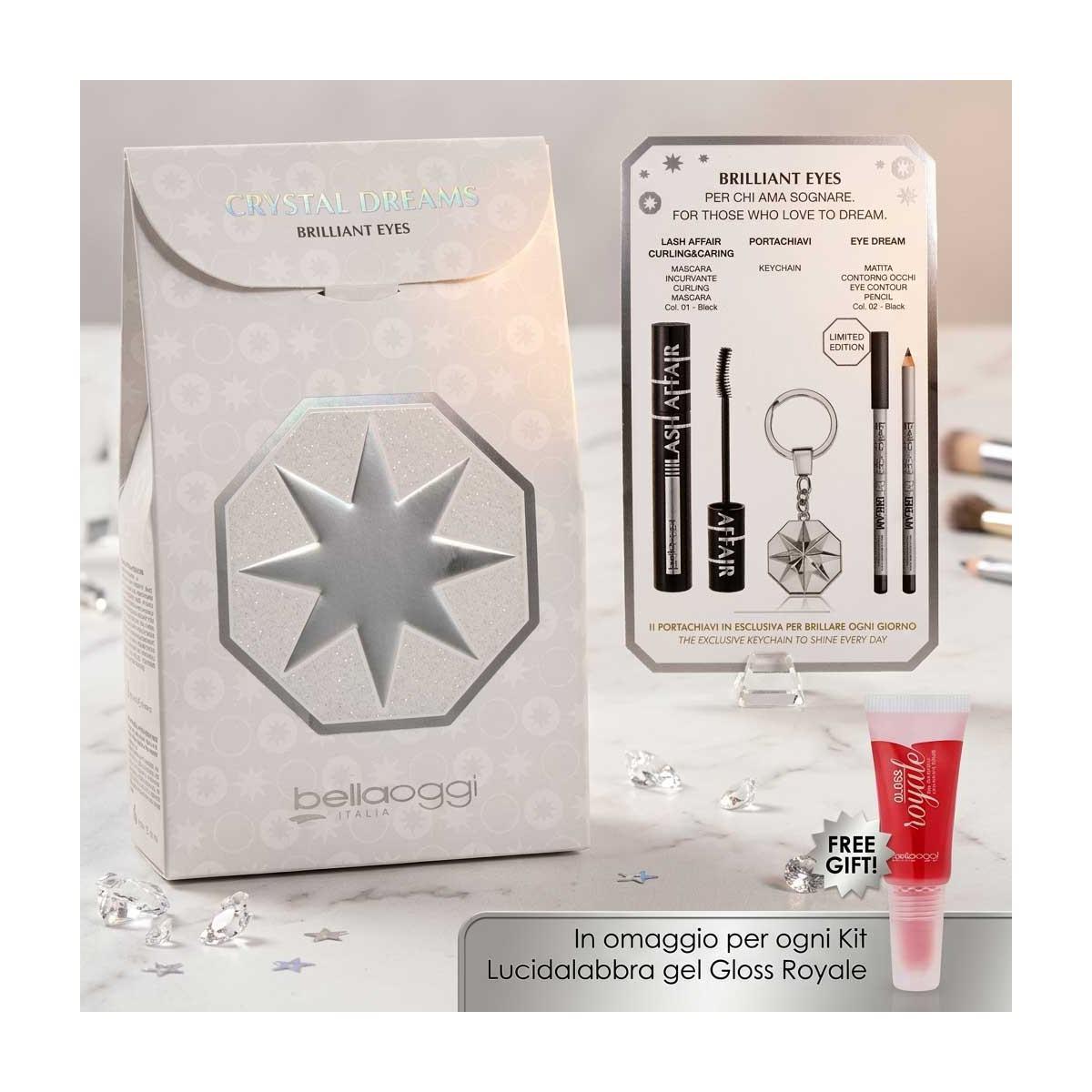 Bella oggi mini kit lash affair curling-glitter eye pencil