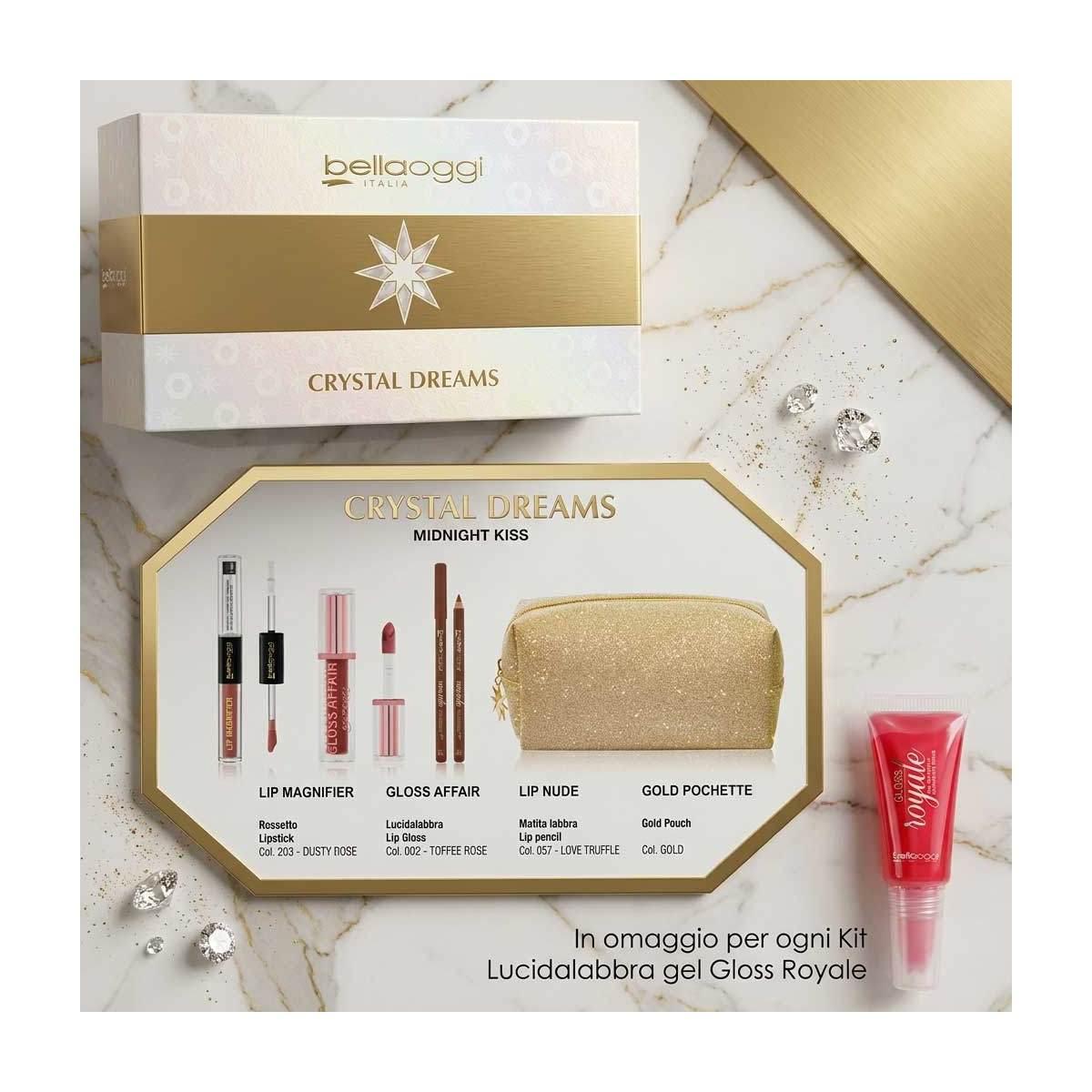 Bella oggi pochette labbra crystal dreams labbra