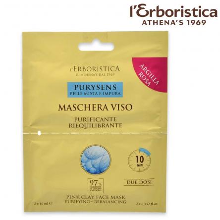 L'erboristica maschera monodose argilla rosa purysense 20 ml